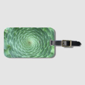 Étiquette À Bagage Plante vert Succulent (Devant Horizontal)