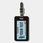 Étiquette À Bagage Plaque de licence Idaho Sasquatch (Devant Vertical)