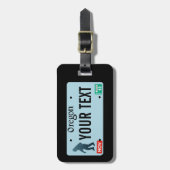 Étiquette À Bagage Plaque de licence Oregon Sasquatch (Devant Vertical)