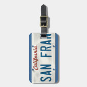 Étiquette À Bagage Plaque de licence San Francisco California (Devant Vertical)