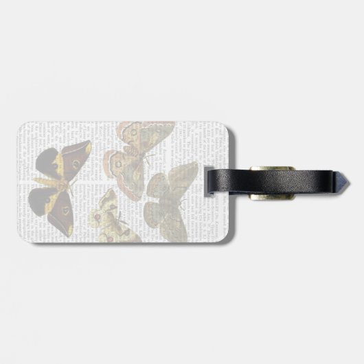 Étiquette À Bagage Plaque de papillon 4 (Dos horizontal)