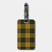 Étiquette À Bagage Plaque noire jaune tartan MacLeod (Dos Vertical)