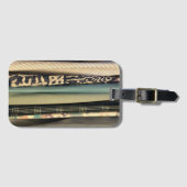 Étiquette À Bagage Plaque verte sur imprimés (Devant Horizontal)