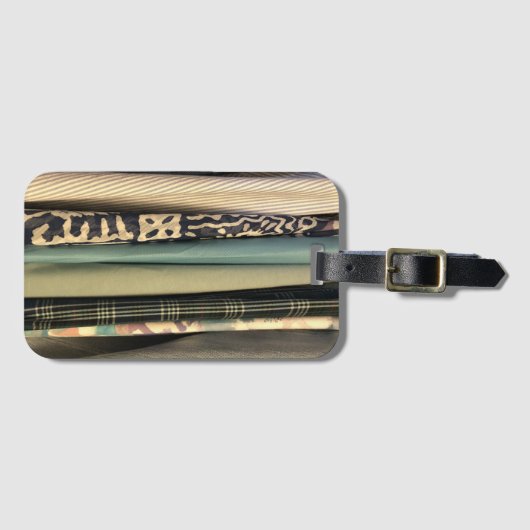 Étiquette À Bagage Plaque verte sur imprimés (Devant Horizontal)