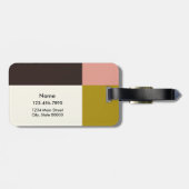 Étiquette À Bagage Plat d'ivoire au chocolat rose or (Dos horizontal)