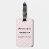 Étiquette À Bagage Plat rose pâle (Dos Vertical)