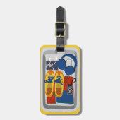 Étiquette À Bagage Plateau de l'aéroport esthétique personnalisée (Devant Vertical)