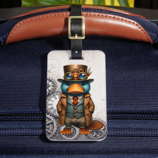 Étiquette À Bagage Platypus Steampunk & engrenages (Insitu Rectoal 2)