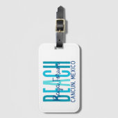 Étiquette À Bagage Playa Forum Plage Cancun Mexique (Océan) (Devant Vertical)