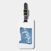 Étiquette À Bagage Pli, grain de bois de l'Oregon (Devant Vertical)