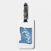 Étiquette À Bagage Pli, grain de bois de l'Oregon (Dos Vertical)