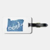 Étiquette À Bagage Pli, grain de bois de l'Oregon (Dos horizontal)