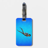 Étiquette À Bagage Plongée à l'air d'homme (Dos Vertical)