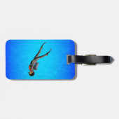 Étiquette À Bagage Plongée à l'air d'homme (Dos horizontal)