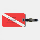 ÉTIQUETTE À BAGAGE PLONGÉE EN SCUBA, PLONGÉE DANS LES EAUX PROFONDES. (Dos horizontal)