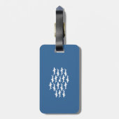 Étiquette À Bagage Plongée plongée nage avec une école de requins (Dos Vertical)