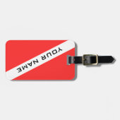 ÉTIQUETTE À BAGAGE PLONGEUR AUTONOME. LES PLONGEURS MARQUENT (Devant horizontal)