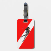 Étiquette À Bagage Plongeur et drapeau de piqué (Dos Vertical)