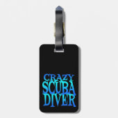 Étiquette À Bagage Plongeur fou (Dos Vertical)