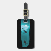 Étiquette À Bagage Plongeurs autonomes dans Cenote (Devant Vertical)