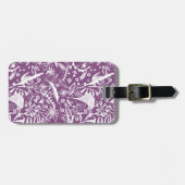 Étiquette À Bagage Plum botanique fleur sauvage violet Personnalisé (Devant horizontal)