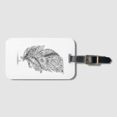 Étiquette À Bagage Plume tribale inspirée (Devant Horizontal)