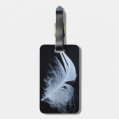 Étiquette À Bagage Plumes blanches - angélique par nature (Dos Vertical)