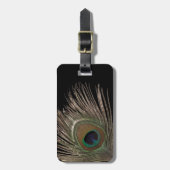 Étiquette À Bagage Plumes de paon (Devant Vertical)