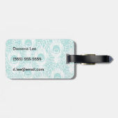 Étiquette À Bagage Plumes molles de paon (Dos horizontal)