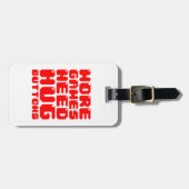 ÉTIQUETTE À BAGAGE PLUS DE JEUX ONT BESOIN DE BOUTONS DE MAÏS (Devant horizontal)