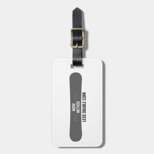 Étiquette À Bagage Plus de méthode Moins de double liège (Devant Vertical)