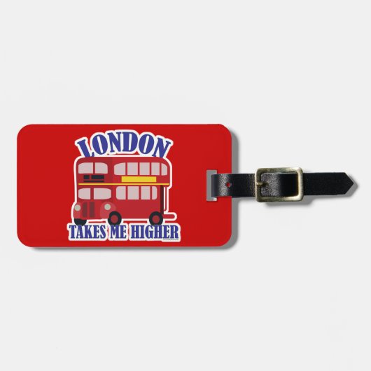 Étiquette À Bagage Plus de plaisir à Londres en Cartobus (Devant horizontal)