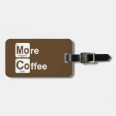 Étiquette À Bagage Plus de tableau périodique du café (Devant horizontal)