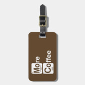 Étiquette À Bagage Plus de tableau périodique du café (Devant Vertical)