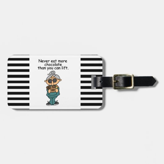 Étiquette À Bagage Plus d'Humours au chocolat (Devant horizontal)