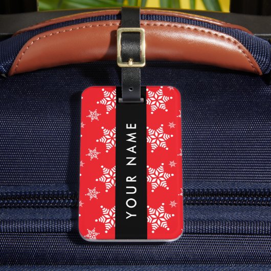 Étiquette À Bagage Pneus blancs, Rouge, Votre nom, Personnaliser (Insitu Rectoal 2)