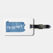 Étiquette À Bagage Poconos, Pennsylvanie (Dos horizontal)