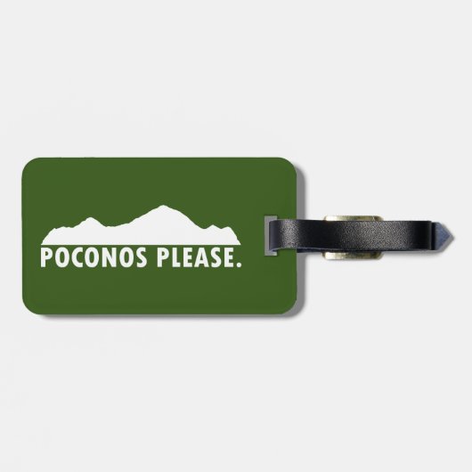 Étiquette À Bagage Poconos S'Il Vous Plaît (Dos horizontal)