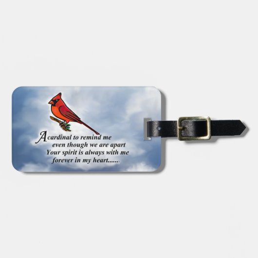 Étiquette À Bagage Poème commémoratif cardinal (Devant horizontal)