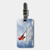 Étiquette À Bagage Poème commémoratif cardinal (Devant Vertical)