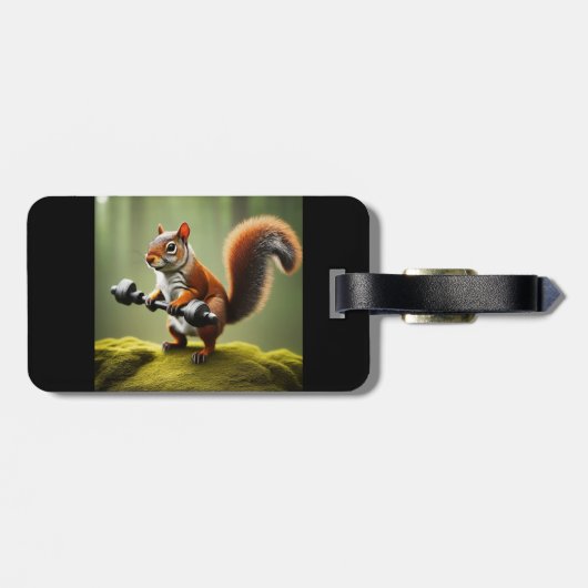 Étiquette À Bagage Poids de levage des écureuils (Dos horizontal)