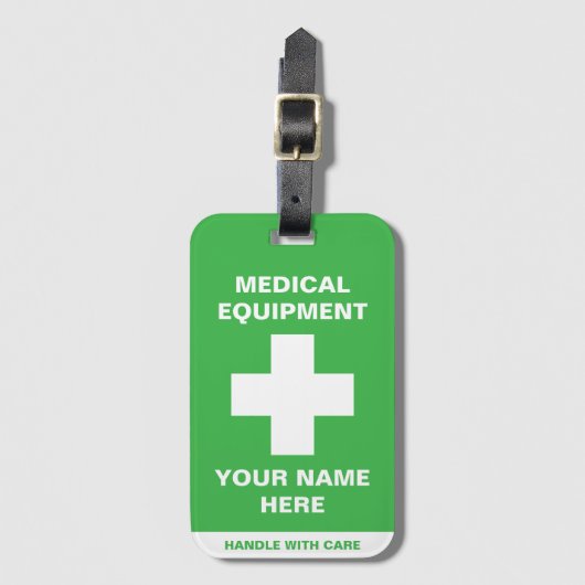 Étiquette À Bagage Poignée Médicale personnalisée avec soin (Devant Vertical)