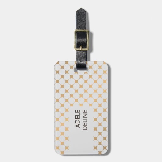 Étiquette À Bagage Points argentés Girly chics élégants (Devant Vertical)