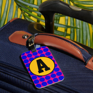 Étiquette À Bagage Points bleus