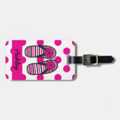 Étiquette À Bagage Points de roses indien et étiquette de bagage de (Devant horizontal)