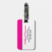 Étiquette À Bagage Points de roses indien et étiquette de bagage de (Dos Vertical)