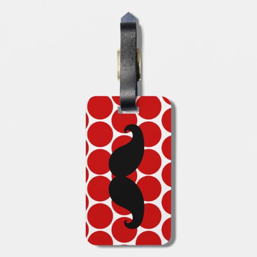 ÉTIQUETTE À BAGAGE POINTS DRÔLES DE ROUGE DE L'ÉTIQUETTE %PIPE% DE (Dos Vertical)