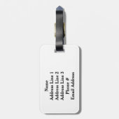 Étiquette À Bagage Points/motif verts de cercles + Nom fait sur (Dos Vertical)