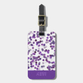 Étiquette À Bagage Points pourpres (Devant Vertical)