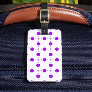 Étiquette À Bagage Points violets, Motif à pois, Points, Pointillé